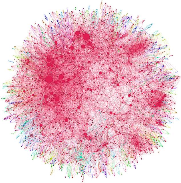 Co-authorship network map of physicians publishing on hepatitis C by Andy Lamb  