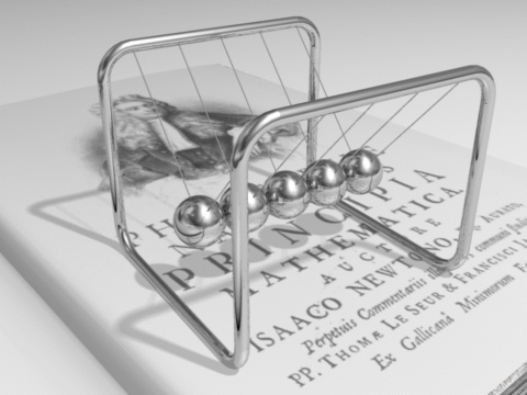 Newton's cradle exhibits nearly perfect inelastic collisions, which is why it (ideally) swings back and forth in perpetuity.