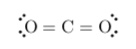 Lewis dot poly-atomic molecule, \(\ce{CO_{2}}\). The octet rule for oxygen and the most energetically stable configuration for CO2 is achieved by forming double bonds with each carbon.