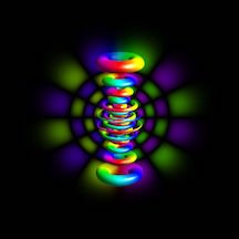 This is a representation of a hydrogen atom in the state \(n = 12, \ell = 6, m_{\ell}=6.\)