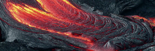 Lava, flowing molten rock, is an example of a fluid