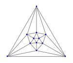The icosahedral graph has each vertex connected to five others