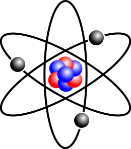 Diagrams of atoms are usually not drawn to scale. Image from Wikimedia Commons user Rainer Klute.